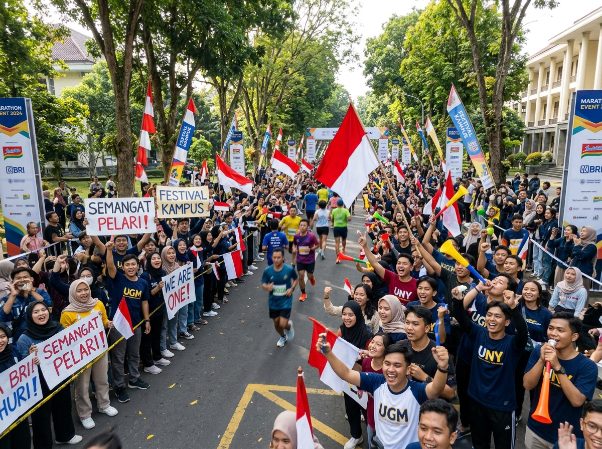 Keriuhan Supporter Sepanjang Rute Kampus UGM
